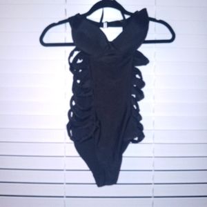 Woman's swimsuit with slots I'm both sides